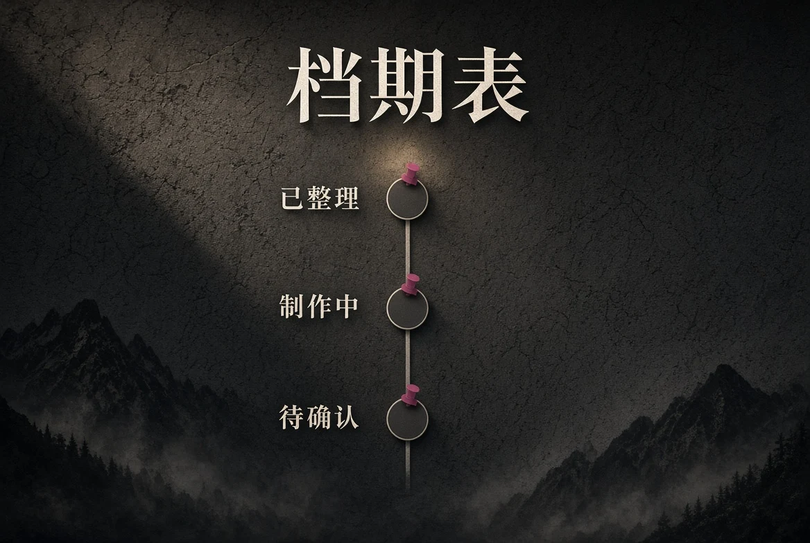档期表内容图